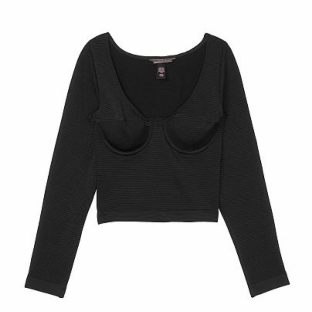 Victoria’s Secret Long Sleeve Corset Black top